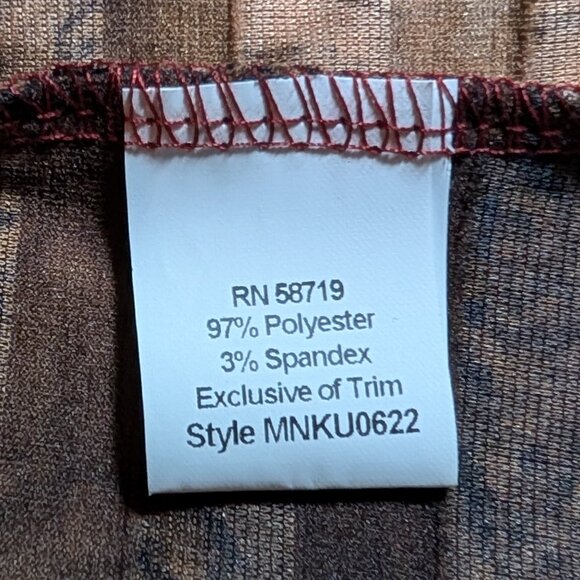 Notations Leopard Print Sequin Ruffled Blouse - Picture 4 of 13